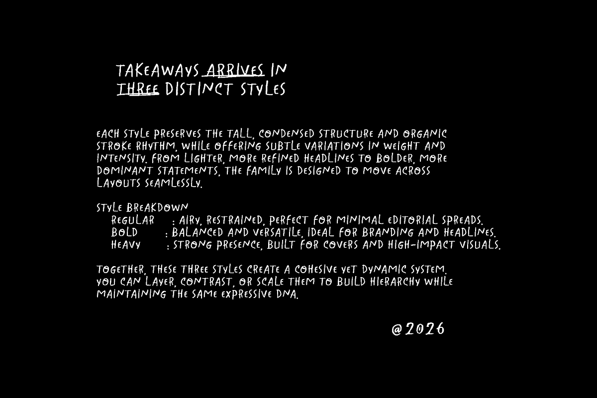 Takeaways - Handwritten Display Font, a Handwritten Font by Typeparties (Photo 6 of 10)