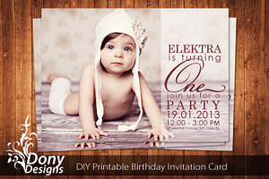 Newborn Baby Card Announcement