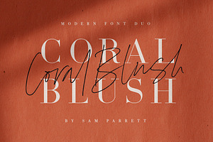 Coral Blush Font Duo