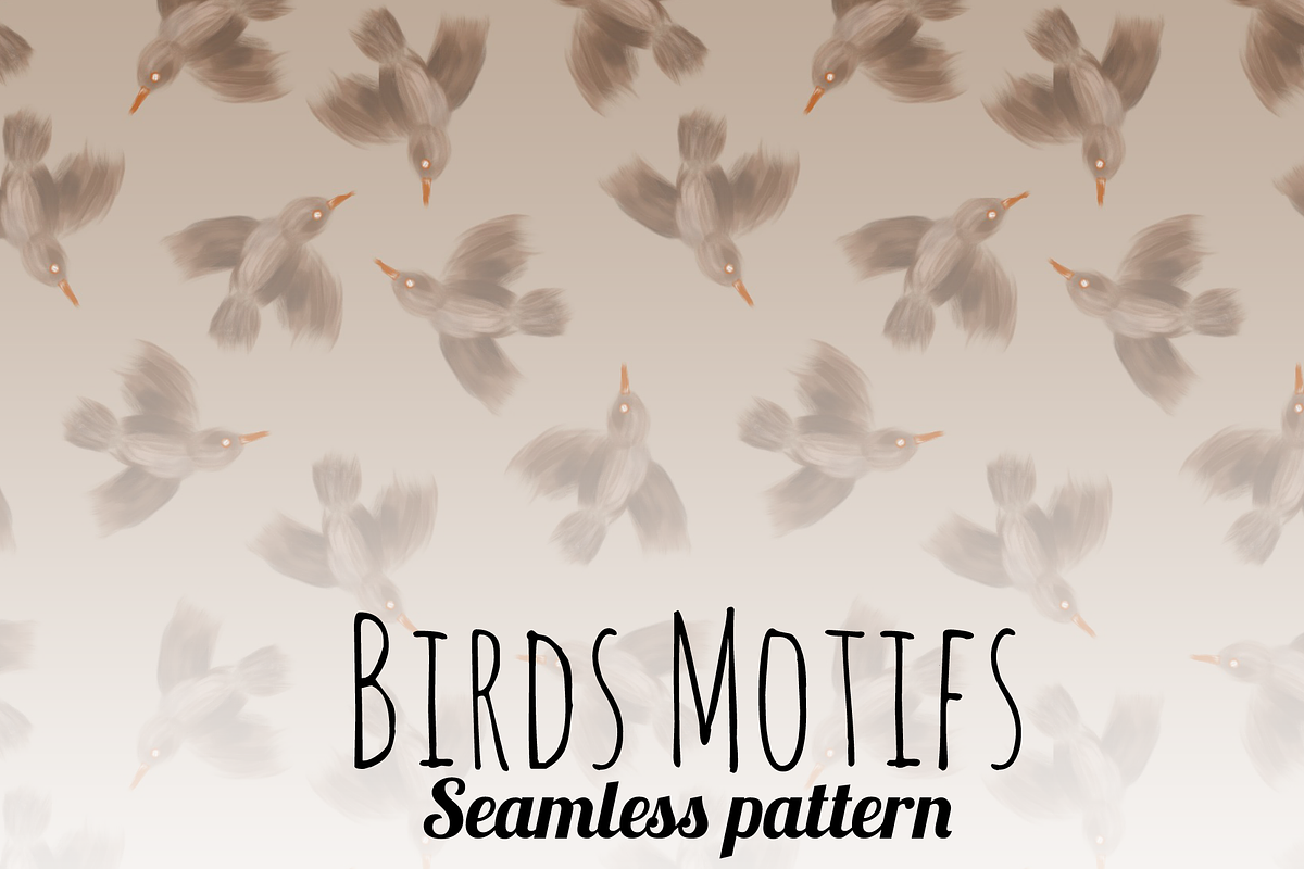 Birds motifs brown tones, a Pattern Graphic by Nocito Design (Photo 1 of 6)