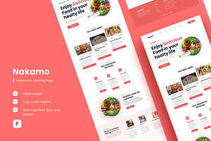 Restaurant Landing Page - Nakamo