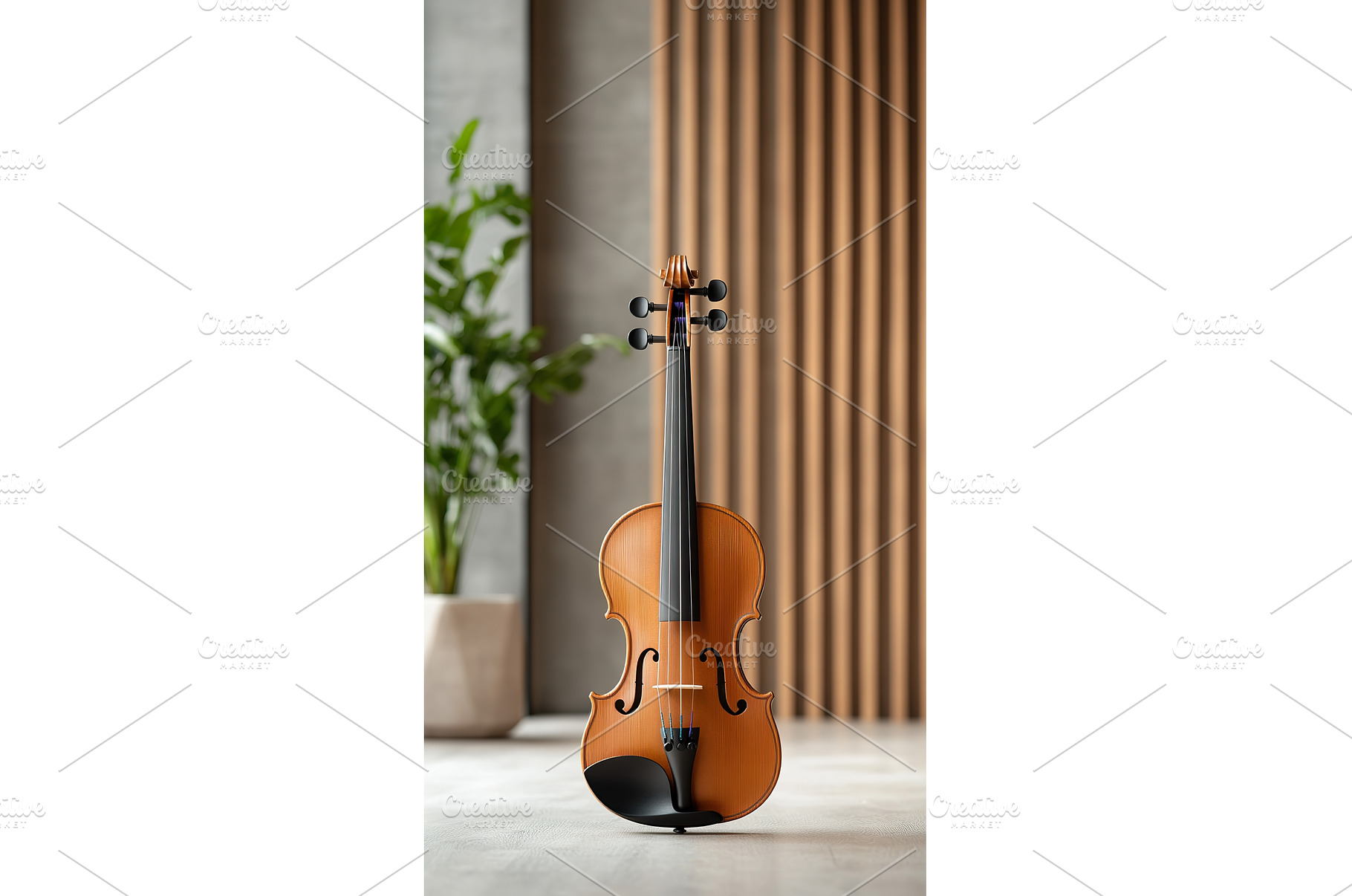Elegant violin in modern interior, an Arts & Entertainment Photo by Lermont51