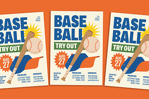 Modern Baseball Flyer, a Flyer Template by Gumico Studio.
