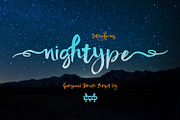 NEW I Nightype Script, a Script Font by madeDeduk (Thumbnail 1 of 11)