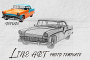 Line Art Photo Template, an Action Add-On by 3d_model_tifotizi (Thumbnail 1 of 3)