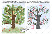 Family Tree clipart, Watercolour,, an Illustration by CommercialCliparts (Thumbnail 2 of 3)