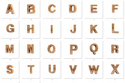 Wood - 3D Lettering + Font, a Font by MIIM (Thumbnail 4 of 4)