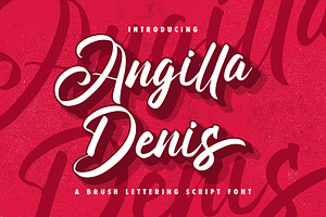 Angilla Denis - Brush Script Font