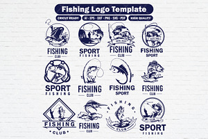 Fishing Fisherman logo bundle, a Branding & Logo Template by Guavanaboy