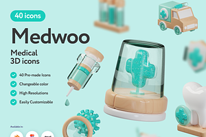 Medwoo Medical 3D Icons