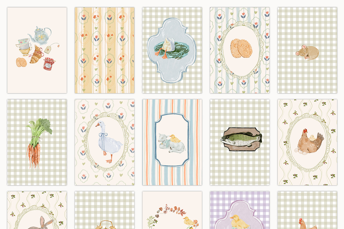 Cottage Core Nursery Wall Art Prints, a Background Graphic by Artemsky (Photo 2 of 12)