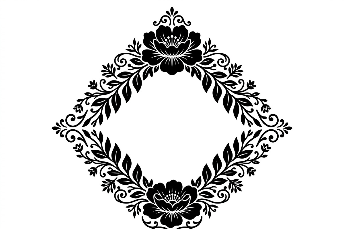 60 Romantic Diamond Wall Floral, a Decorative Illustration by Amazin_art (Photo 32 of 42)