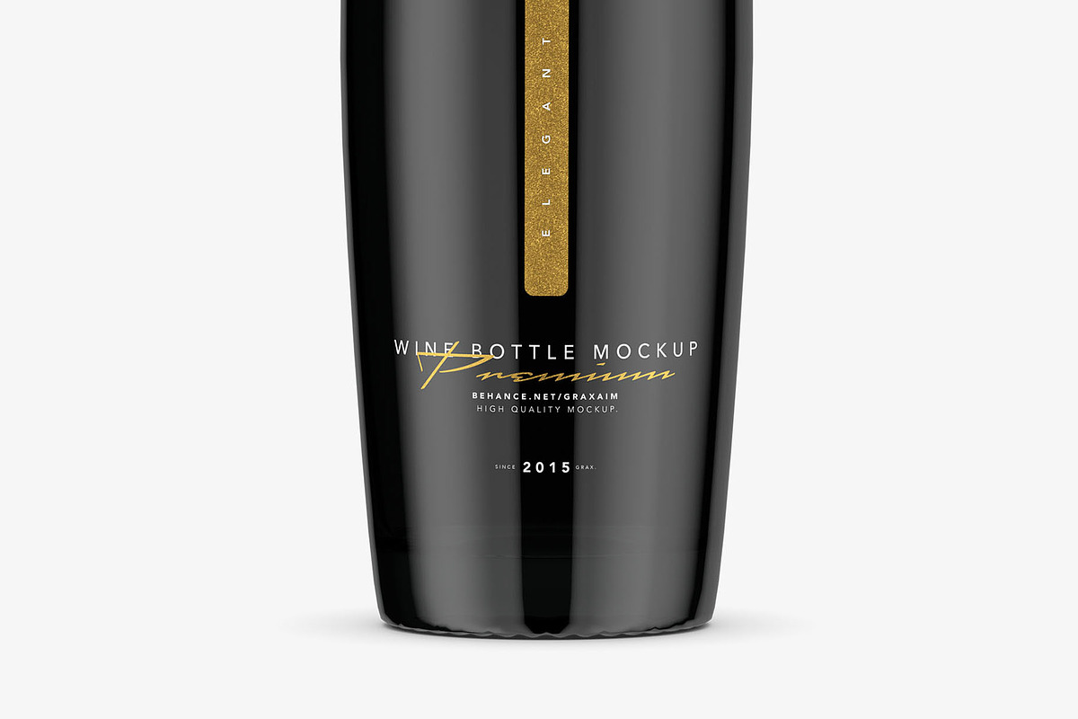Red Wine Bottle Mockup, a Packaging Mockup by Graxaim Mock-up (Photo 5 of 6)