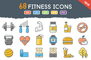 68 Funky Fitness Icons, an Icon by Flat Icons (Thumbnail 1 of 5)