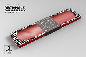 Rectangle Collapsible Box Mockup