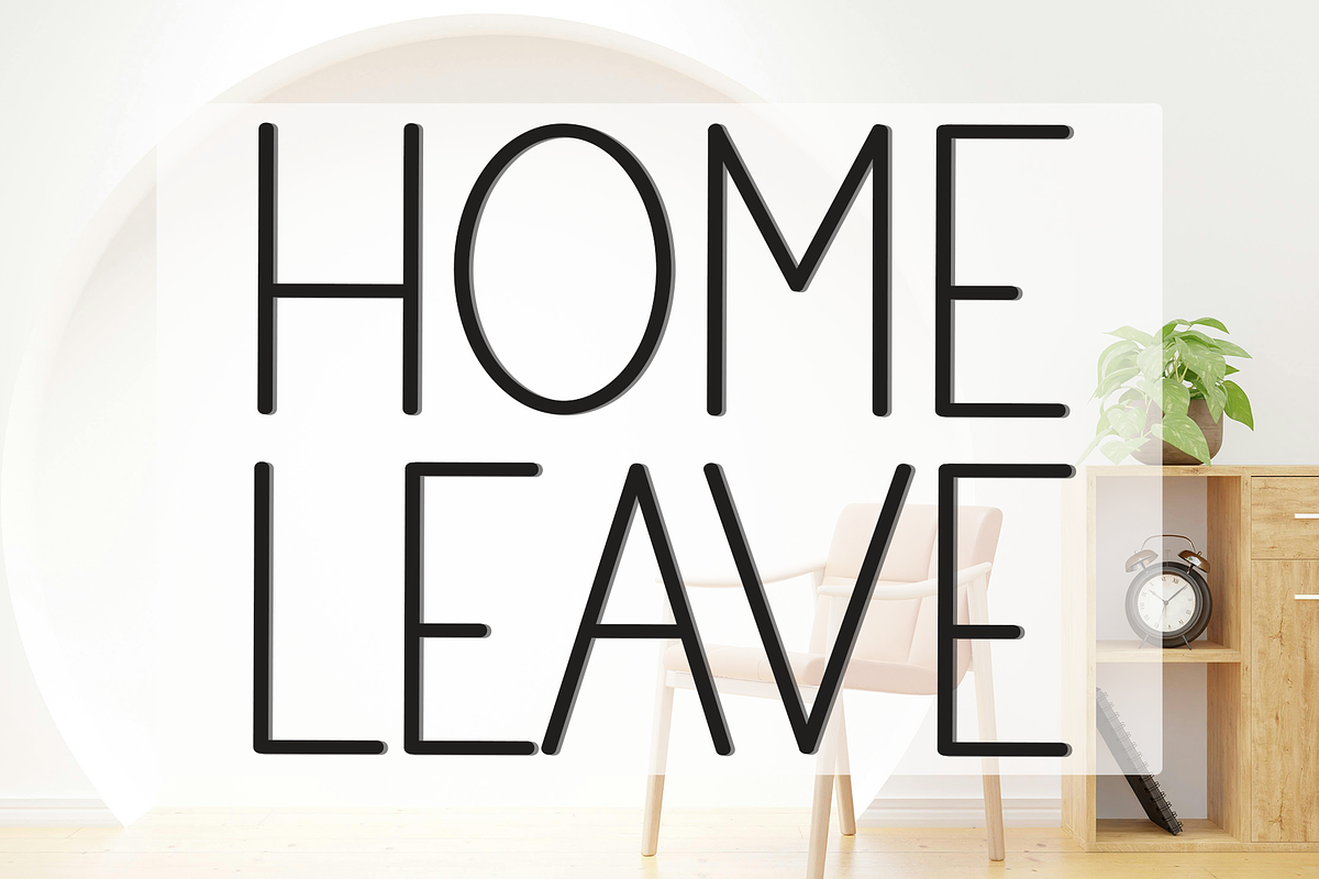 Home Leave, a Sans Serif Font by FreshTypeINK (Photo 1 of 8)