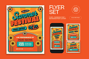 Summer Festival Flyer, a Flyer Template by graphicook