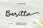 Beritta, a Script Font by Sulthan Studio (Thumbnail 1 of 7)
