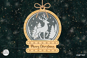 Christmas Snowglobe Ornaments SVG, a Decorative Illustration by svgocean (Thumbnail 2 of 13)