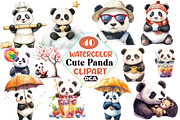 Cute Panda Clipart Bundle, an Illustration by DreamCafeArt (Thumbnail 1 of 5)