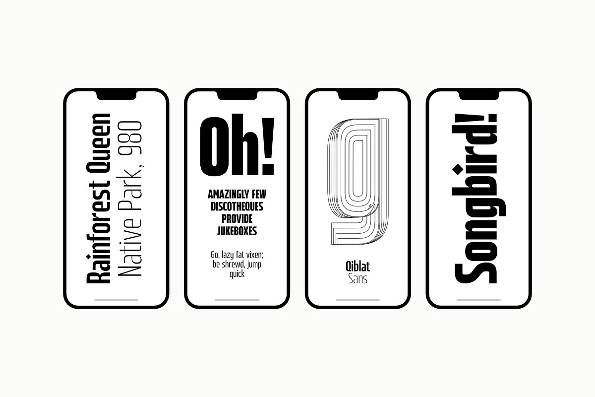 Qiblat Sans Modern Vintage Logo Font, a Sans Serif Font by Andika Fez (Photo 3 of 10)