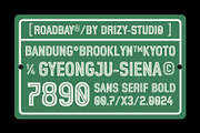 Roadbay - Inline Bold Condensed Font, a Sans Serif Font by Drizy (Thumbnail 2 of 10)
