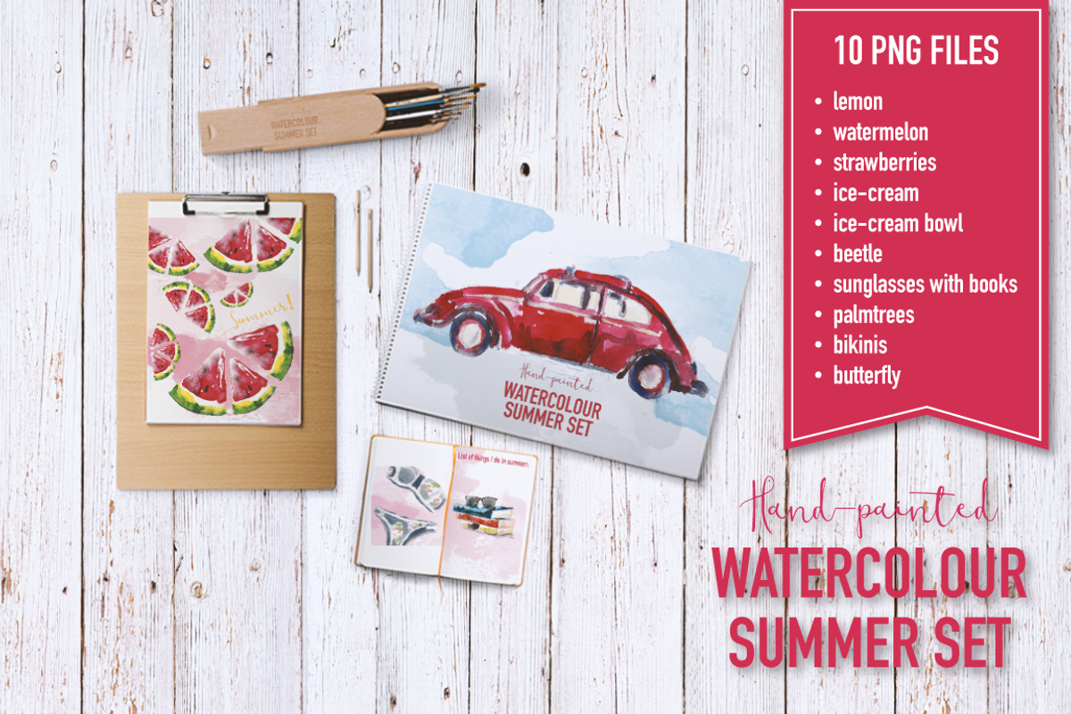 Summer watercolour set, an Illustration by Splash! (Photo 2 of 4)