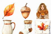 Cozy Caramel & White Fall Clipart, an Illustration by Craft Nest (Thumbnail 4 of 6)