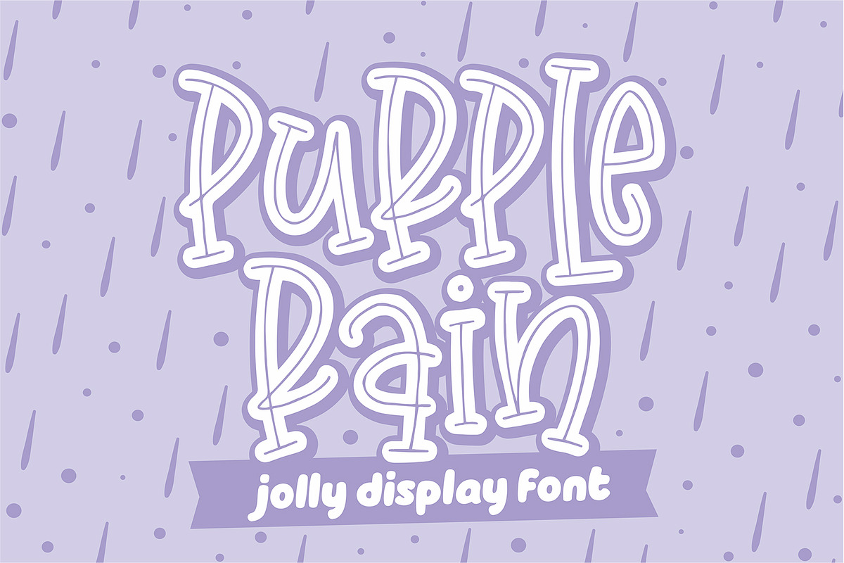 Purple Rain ~ Jolly Display Font, a Font by Orenari (Photo 1 of 8)