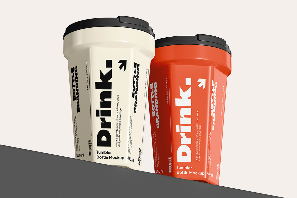 Tumbler Drink Bottle Mockup, a Merchandise Mockup by Unerispace (Photo 5 of 5)