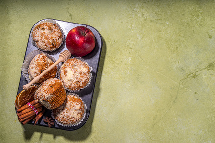 Apple pie crumble muffins, a Food & Drink Photo by Rimma