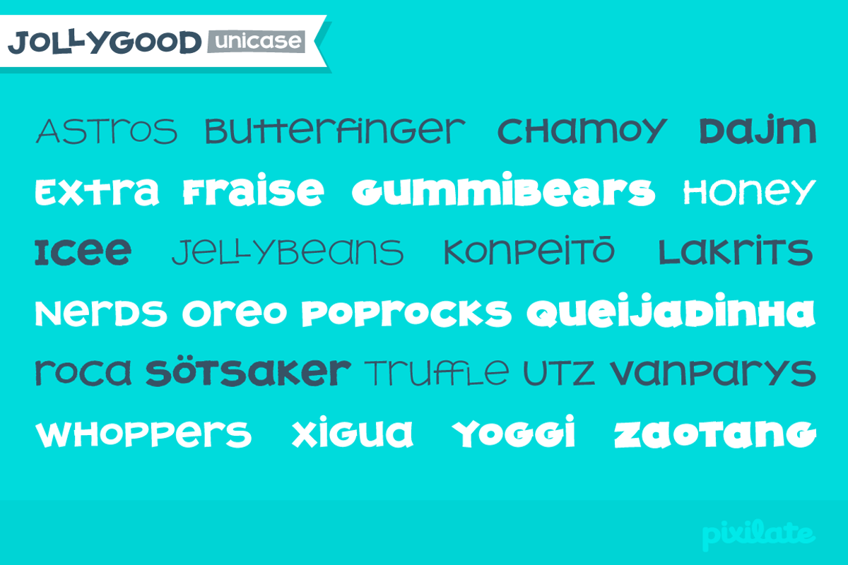 JollyGood Unicase Complete, a Font by Letradora (Photo 3 of 6)