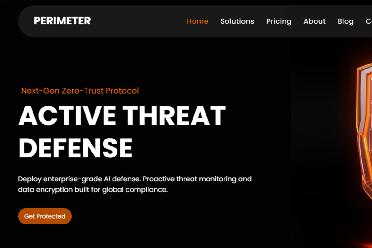 Perimeter Cyber Wix Studio Template, a Wix Template by Webstify (Photo 1 of 5)