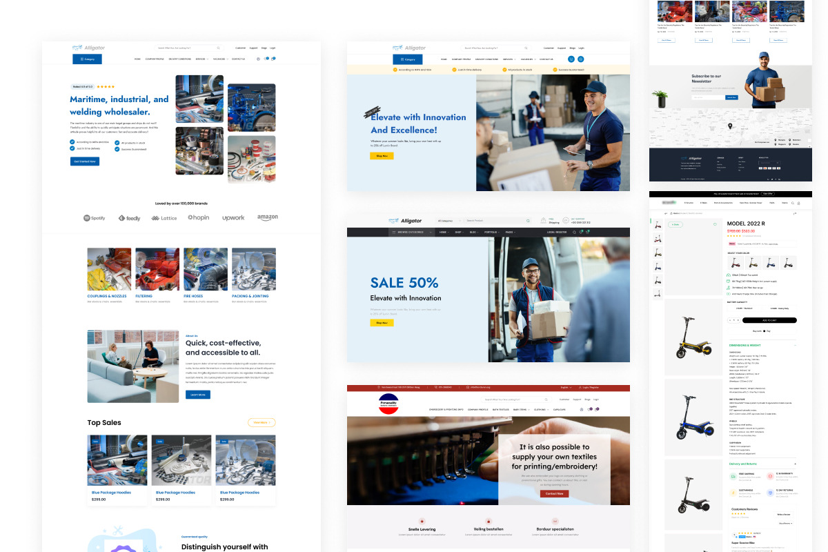 10 Home Pages Woocoomerce UI KIT, an UI Kit Template by ArtGalaxy (Photo 1 of 4)