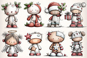 Whimsical Dolls Clipart Bundle, an Illustration by Dream Creation (Thumbnail 4 of 7)