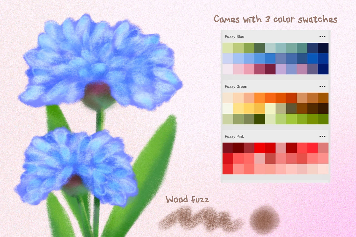 Fuzzy iBox procreate grain brushes, a Brush Add-On by ProcreateiBox (Photo 6 of 8)