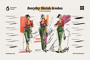 Everyday Sketch Multi App Brushes, a Brush Add-On by brushapes.com (Thumbnail 1 of 9)