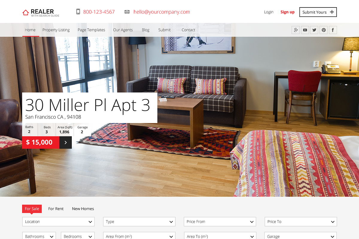 Realer - Real Estate PSD Template, a Websites & App Template by Ondrej Lechan (Photo 2 of 5)