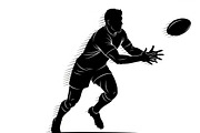 Rugby Player Silhouette Pack, an Illustration by Amazin_art (Thumbnail 30 of 31)