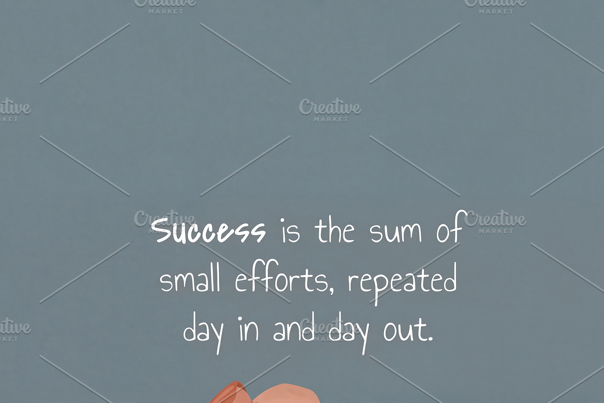 Inspirational Success Quote, a Decorative Illustration by Virgo Studio