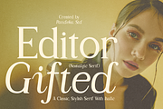 Editor Gifted - Nineties Font, a Serif Font by Pandeka Studio (Thumbnail 1 of 13)