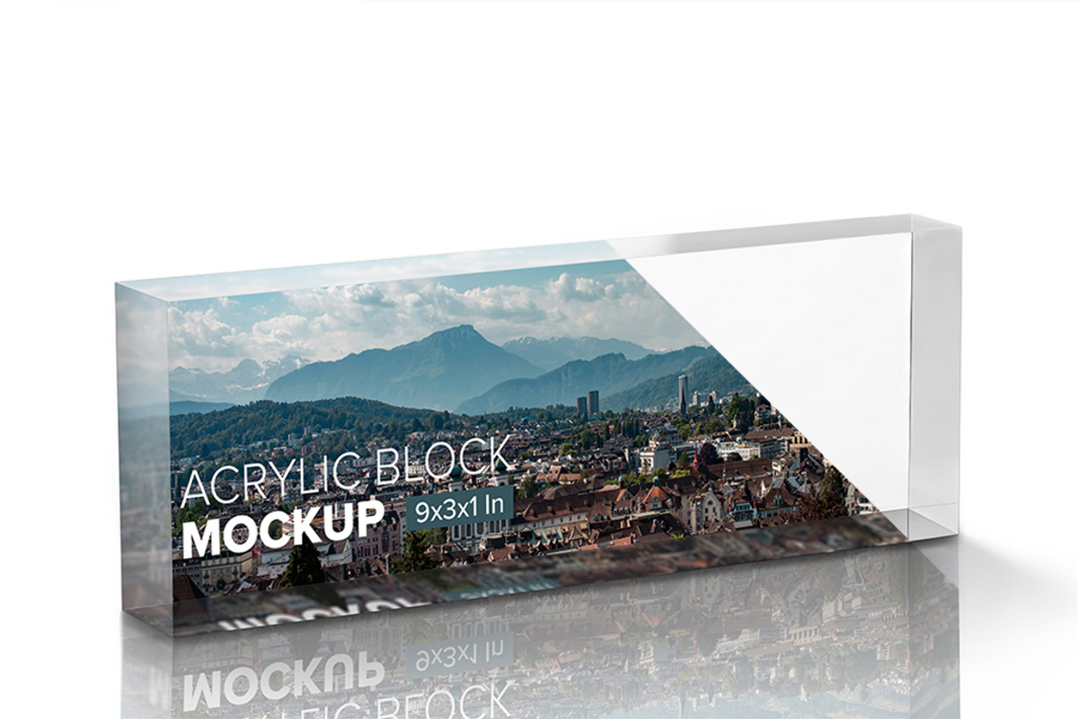 Landscape Acrylic Block Mockup, a Merchandise Mockup by Mockups by Carlos Viloria (Photo 6 of 6)