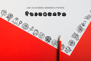 Rose Doodles - Dingbats Font