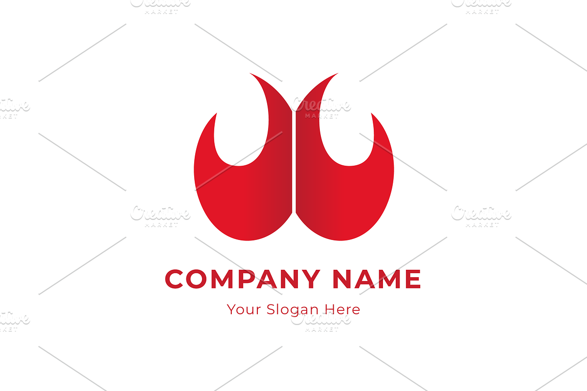 W and Crab Claw Logo Template, a Branding & Logo Template by IndraSign (Photo 1 of 2)
