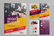 Business Conference Bifold Brochure, a Brochure Template by Cristal Pioneer (Thumbnail 2 of 6)
