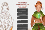PROCREATE CHARACTER CREATOR TOOLKIT, a Brush Add-On by AlexandraArt (Thumbnail 3 of 13)
