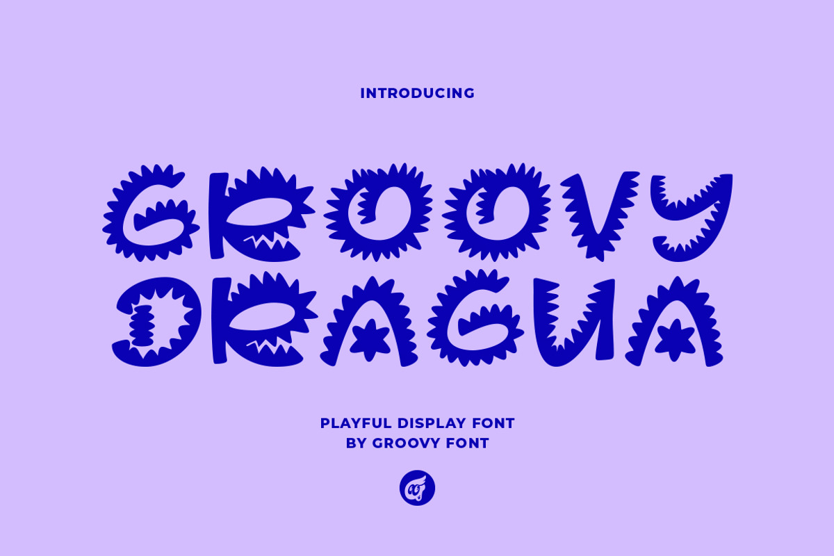 GF Dragua - Playful Display Font, a Handwritten Font by GroovyFontCo (Photo 1 of 8)