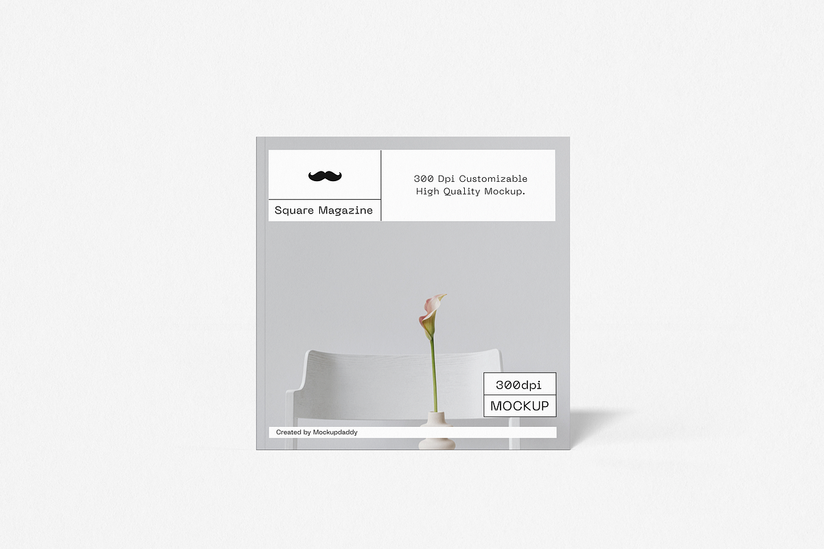 Square Magazine Mockup, a Books & Magazine Mockup by Mockupdaddy (Photo 9 of 10)