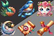 Watercolor Little Fairy Tale Clipart, an Illustration by Black Bird Studio (Thumbnail 6 of 6)