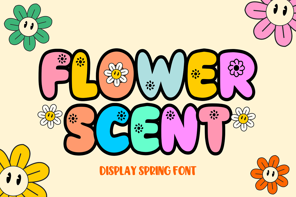 Spring Bubble - Bubble Font Types, a Font by KiddoGlyphs Studio (Photo 2 of 3)